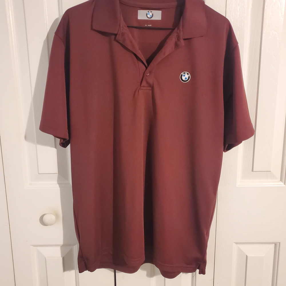 BMW Men's Maroon Polo Shirt